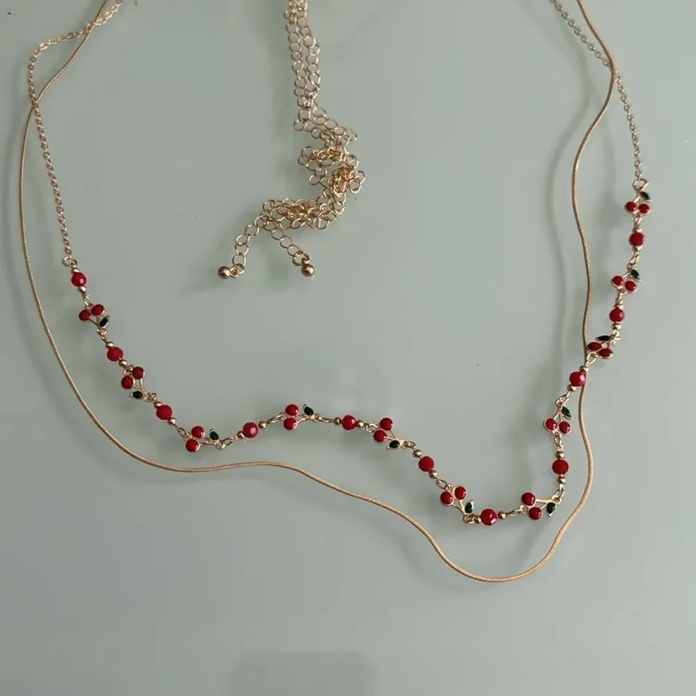 Elegant Red cherry Waist Chain A1409